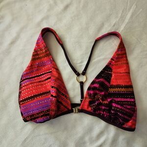 Xhilaration Multicolor Striped Bikini Top